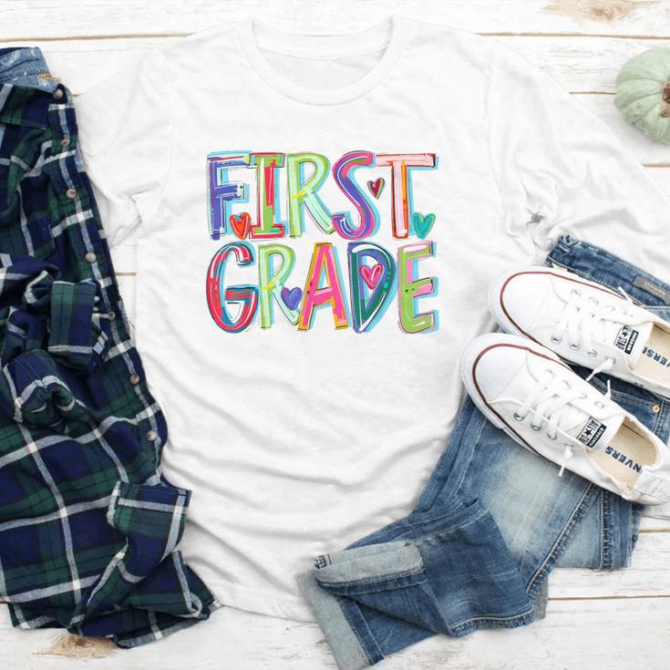 First Grade Back To School Happy First Day Of School Youth Long Sleeve Tee