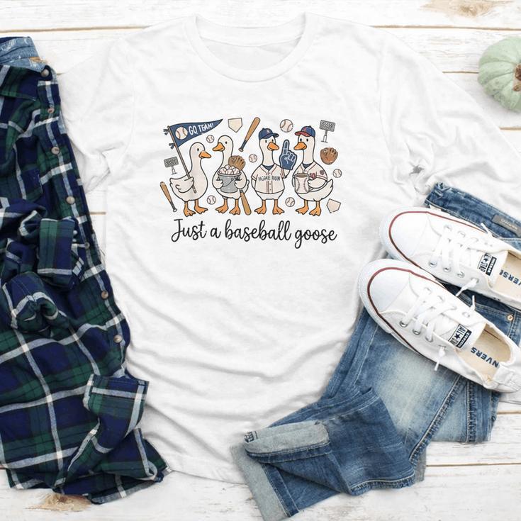 Game Day Just A Baseball Goose Cute Duck Team Sports Youth Long Sleeve Tee