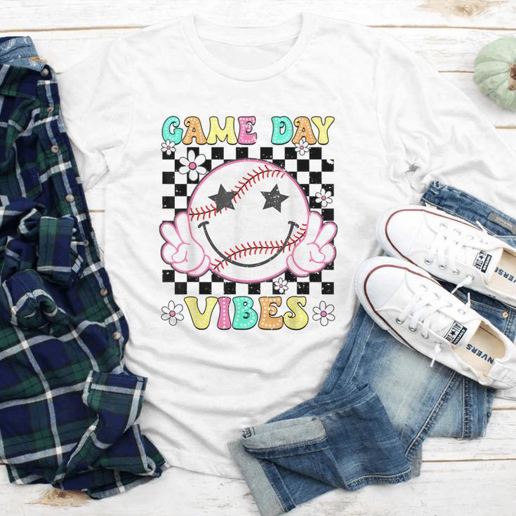Game Day Vibes Softball Baseball Groovy Game Day Girls Women Youth Long Sleeve Tee Game Day Vibes Softball Baseball Groovy Game Day Girls Women Youth Long Sleeve Tee