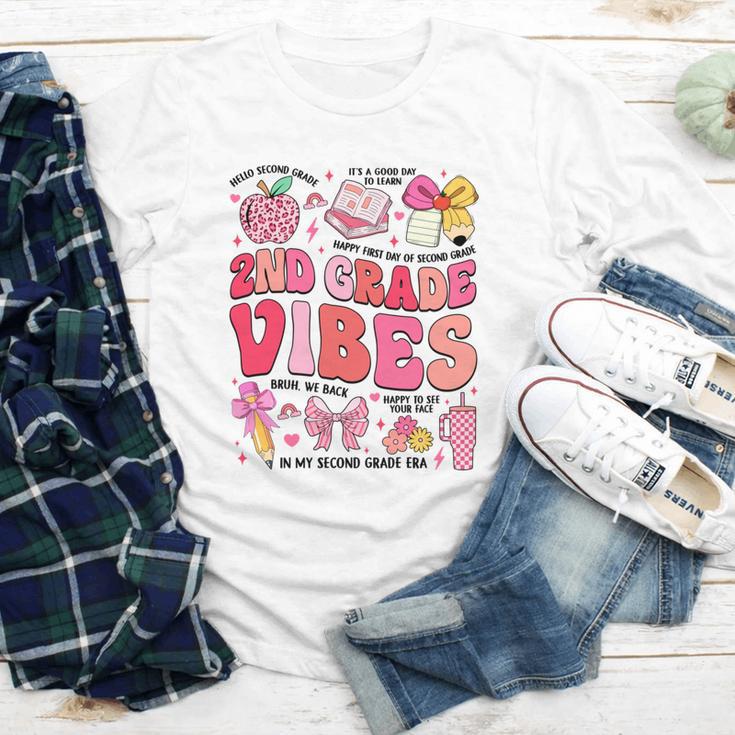 Girls 2nd Grade Vibes Coquette Pink Bow Back To School Youth Long Sleeve Tee Girls 2nd Grade Vibes Coquette Pink Bow Back To School Youth Long Sleeve Tee