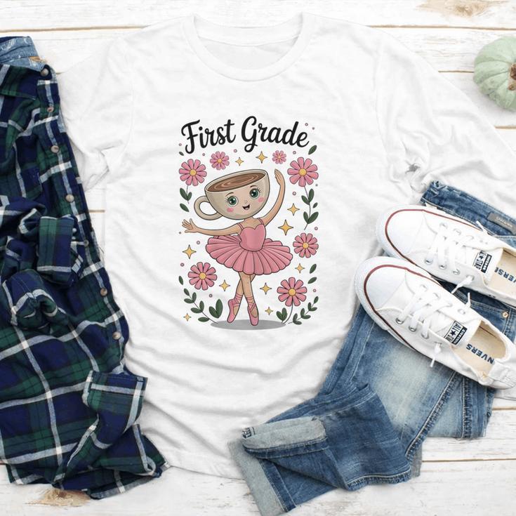 Girls Back To School Cappuccina Italian Brainrot First Grade Youth Long Sleeve Tee