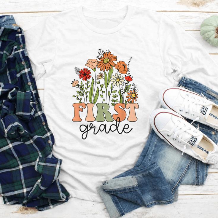 Groovy First Grade Wildflowers Back To School 1st Grade Youth Long Sleeve Tee Groovy First Grade Wildflowers Back To School 1st Grade Youth Long Sleeve Tee