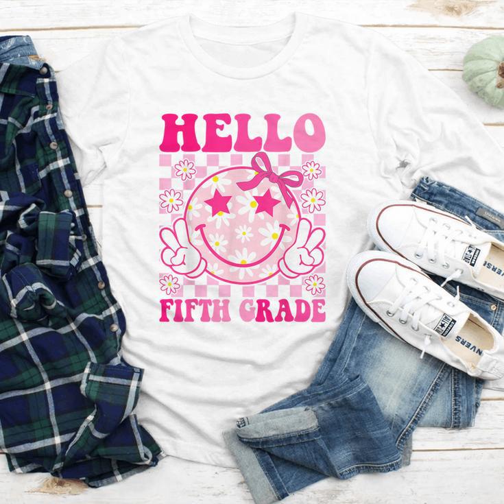 Hello Fifth Grade Coquette Bow Back To School 5th Grade Girl Youth Long Sleeve Tee Hello Fifth Grade Coquette Bow Back To School 5th Grade Girl Youth Long Sleeve Tee