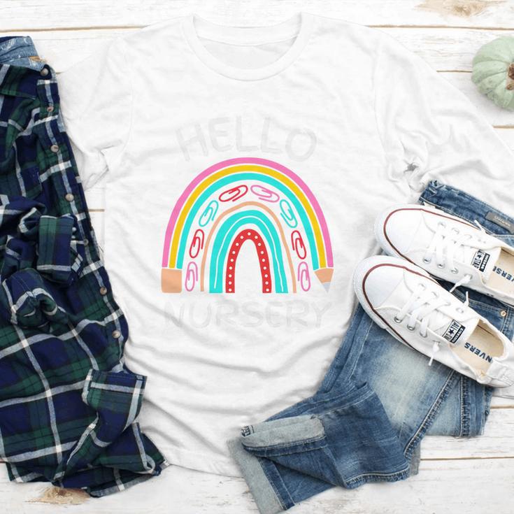 Hello Nursery Pencil Rainbow Back To School Boys Girls Premium Tri-Blend Youth Long Sleeve Tee