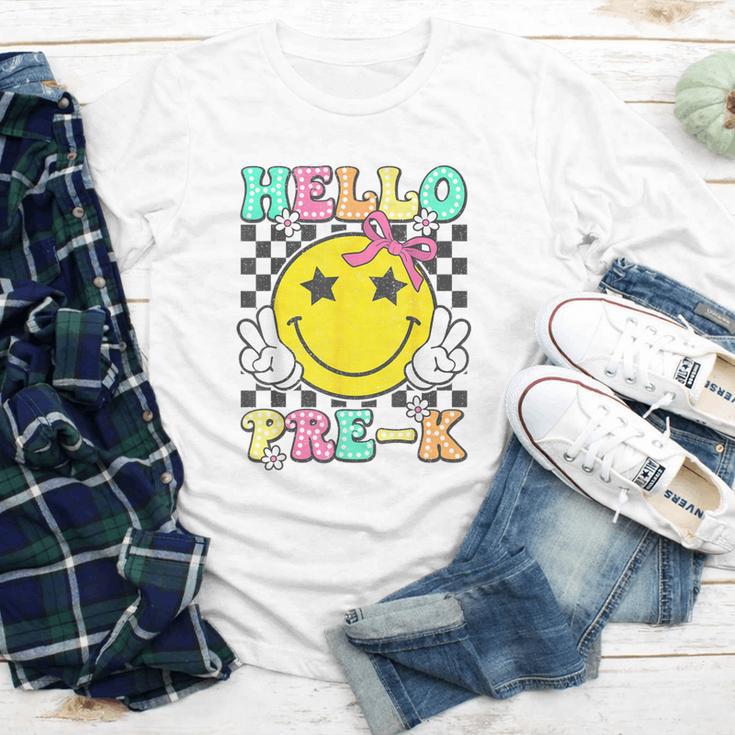 Hello Pre-K Coquette Bow Back To School Preschool Girl Youth Long Sleeve Tee