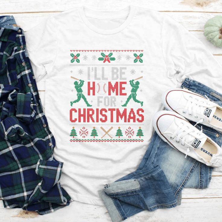 I’Ll Be Home For Christmas Baseball Ugly Sweater Art Youth Long Sleeve Tee I’Ll Be Home For Christmas Baseball Ugly Sweater Art Youth Long Sleeve Tee