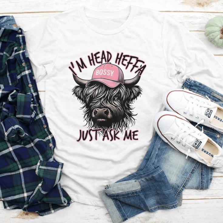 I'm Head Heffa Just Ask Me Bossy Highland Cow Baseball Cap Youth Long Sleeve Tee I'm Head Heffa Just Ask Me Bossy Highland Cow Baseball Cap Youth Long Sleeve Tee