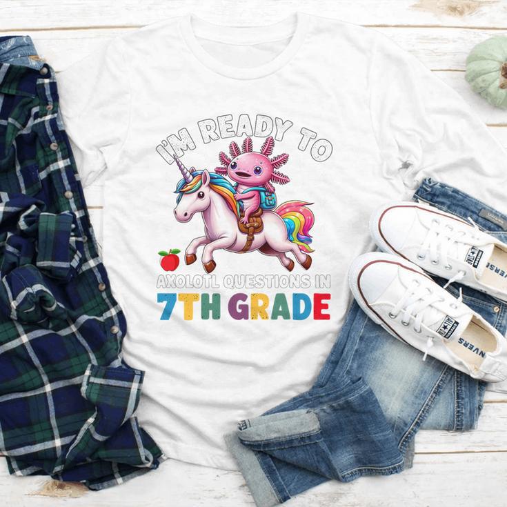 I'm Ready To Axolotl Questions In 7th Grade Back To School Premium Tri-Blend Youth Long Sleeve Tee I'm Ready To Axolotl Questions In 7th Grade Back To School Premium Tri-Blend Youth Long Sleeve Tee