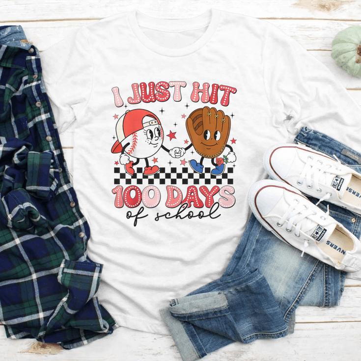 I Just Hit 100 Days Of School Baseball Boy Girl Teacher Youth Long Sleeve Tee I Just Hit 100 Days Of School Baseball Boy Girl Teacher Youth Long Sleeve Tee