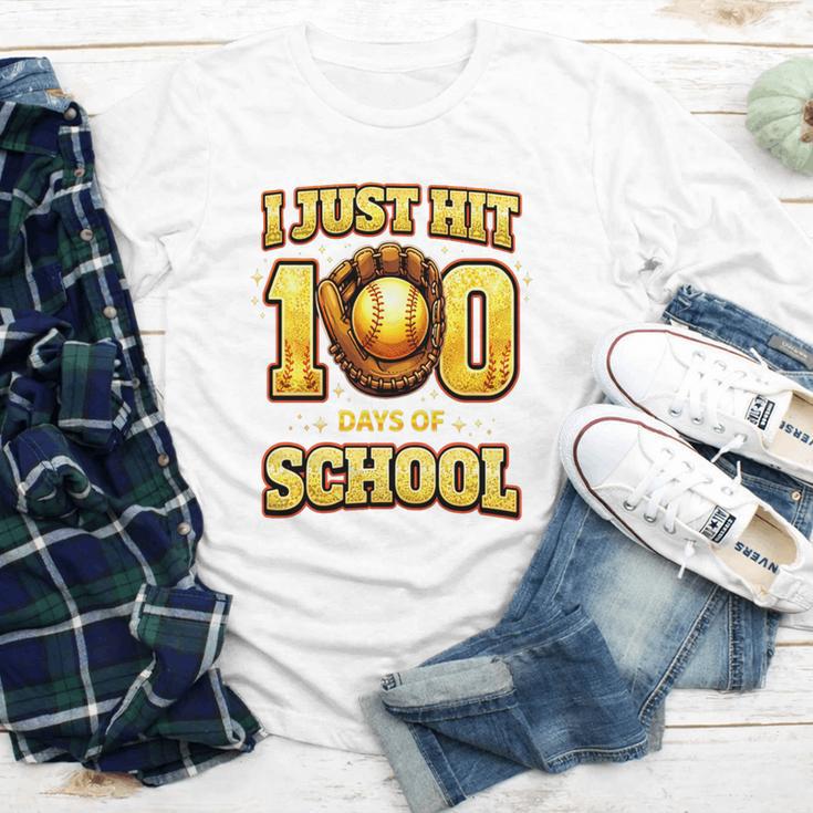 I Just Hit 100 Days Of School Baseball Boys Kids 100th Day Youth Long Sleeve Tee I Just Hit 100 Days Of School Baseball Boys Kids 100th Day Youth Long Sleeve Tee