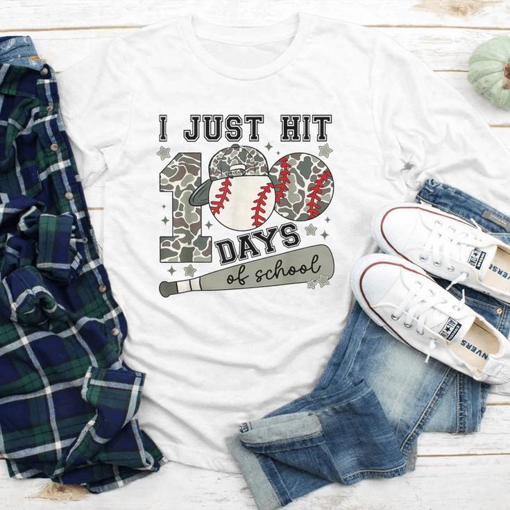 I Just Hit 100 Days Of School Teacher Baseball Boys Kids Youth Long Sleeve Tee I Just Hit 100 Days Of School Teacher Baseball Boys Kids Youth Long Sleeve Tee