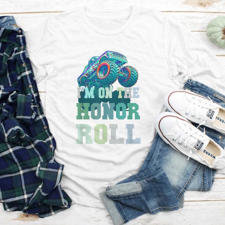 Kids I'M ON HONOR ROLL Monster Trucks Back To School Bruh Youth Long Sleeve Tee Kids I'M ON HONOR ROLL Monster Trucks Back To School Bruh Youth Long Sleeve Tee