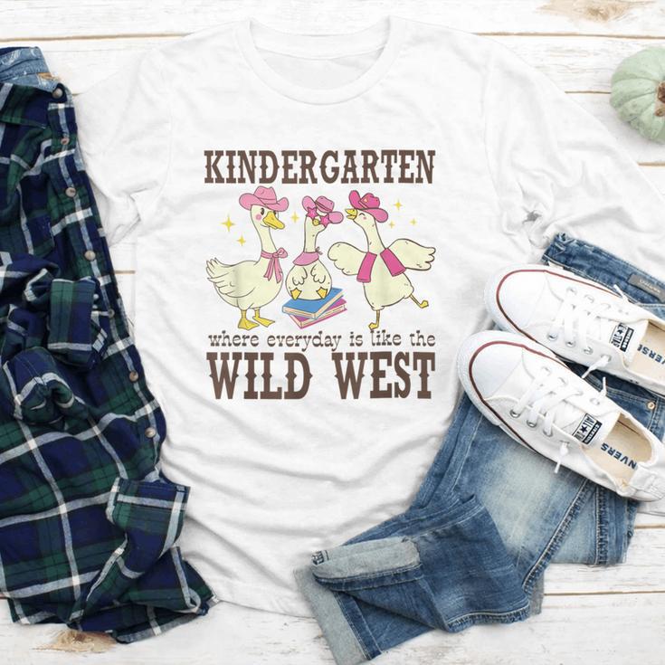 Kindergarten Wild West Goose Cowboy Goose Back To School Youth Long Sleeve Tee Kindergarten Wild West Goose Cowboy Goose Back To School Youth Long Sleeve Tee