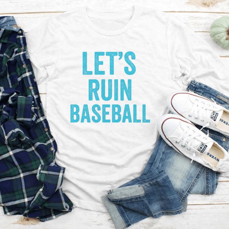 Let's Ruin Baseball Baseball Humor Sarcastic Baseball Premium Tri-Blend Youth Long Sleeve Tee