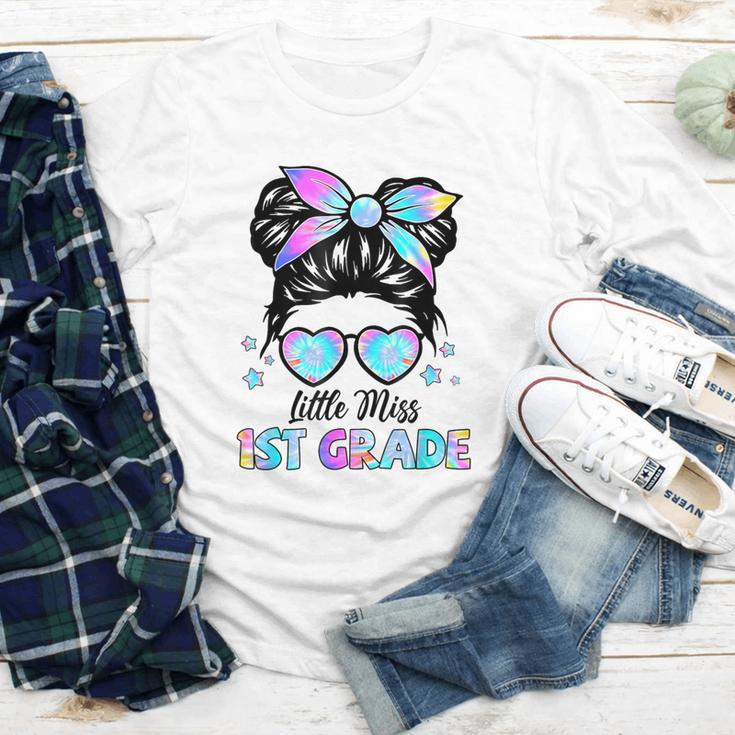 Little Miss 1st Grade Messy Bun Back To School Girls Kids Youth Long Sleeve Tee Little Miss 1st Grade Messy Bun Back To School Girls Kids Youth Long Sleeve Tee