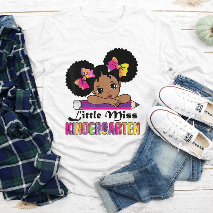 Little Miss Kindergarten Afro Puff Girl Back To School Youth Long Sleeve Tee