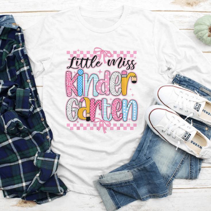 Little Miss Kindergarten Back To School Girls Coquette Bow Youth Long Sleeve Tee Little Miss Kindergarten Back To School Girls Coquette Bow Youth Long Sleeve Tee