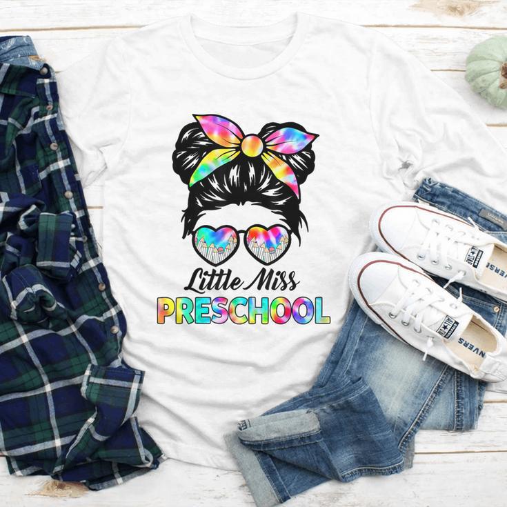 Little Miss Preschool First Day Back To School Girls Kids Youth Long Sleeve Tee