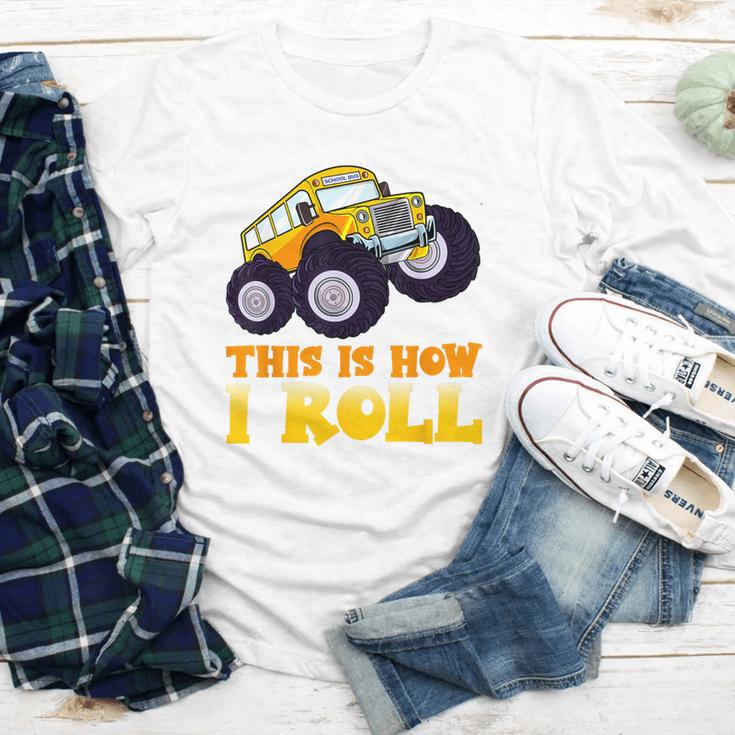 Monster Truck School Bus This Is How I Roll Back To School Youth Long Sleeve Tee Monster Truck School Bus This Is How I Roll Back To School Youth Long Sleeve Tee