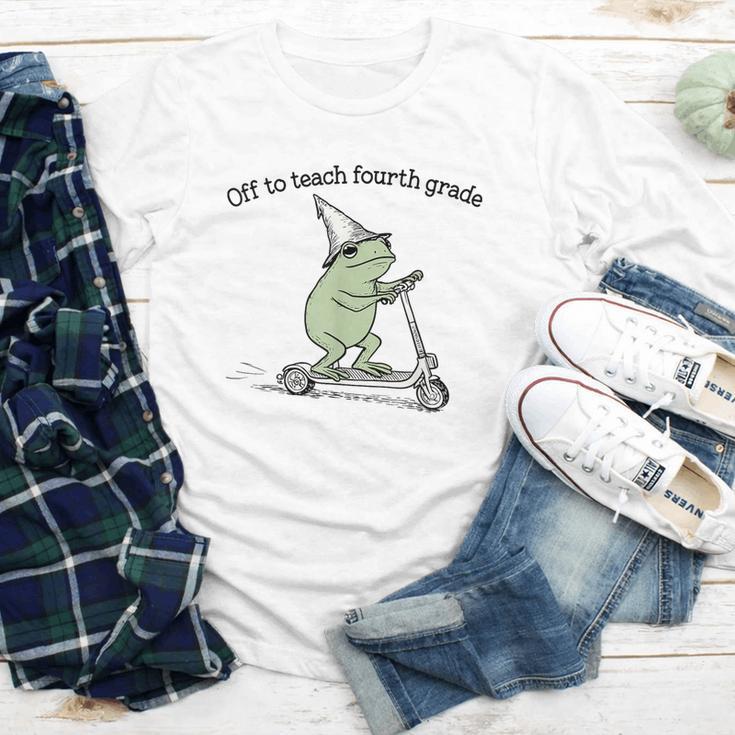 Off To Teach Fourth Grade Froggy Cute Frog Back To School Youth Long Sleeve Tee Off To Teach Fourth Grade Froggy Cute Frog Back To School Youth Long Sleeve Tee