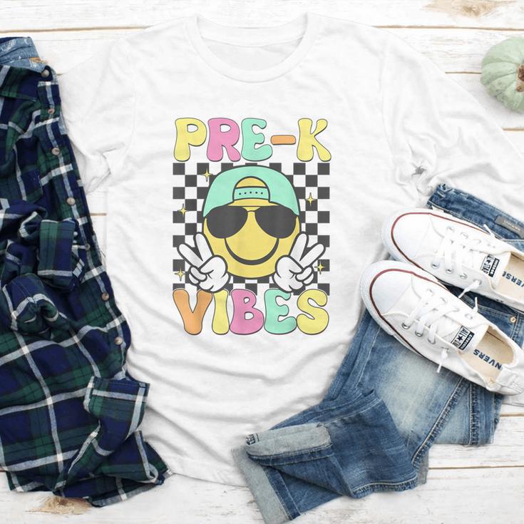 Pre-K Vibes Smile Face Back To School Pre-K Youth Long Sleeve Tee Pre-K Vibes Smile Face Back To School Pre-K Youth Long Sleeve Tee