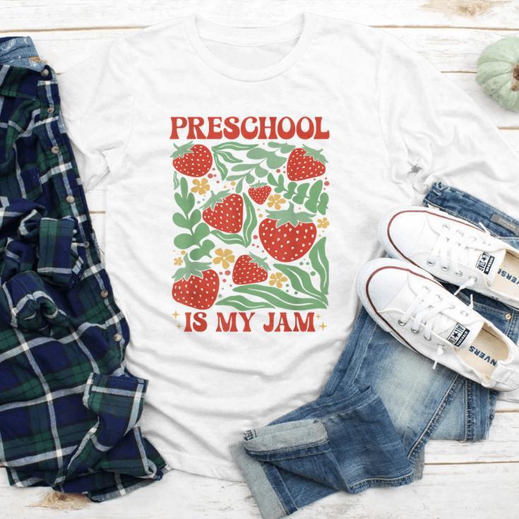 Preschool Is My Jam Boho Floral Strawberry Back To School Youth Long Sleeve Tee