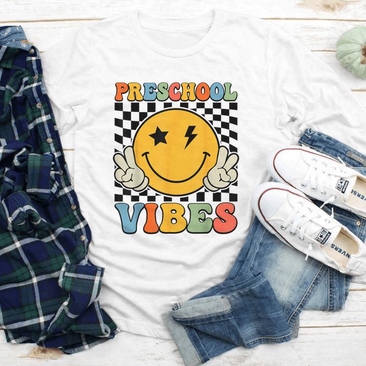 Preschool Vibes Retro Groovy Back To School Pre-K Youth Long Sleeve Tee Preschool Vibes Retro Groovy Back To School Pre-K Youth Long Sleeve Tee