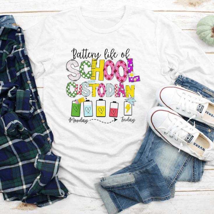 School Custodian Battery Life Back To School Janitor Youth Long Sleeve Tee
