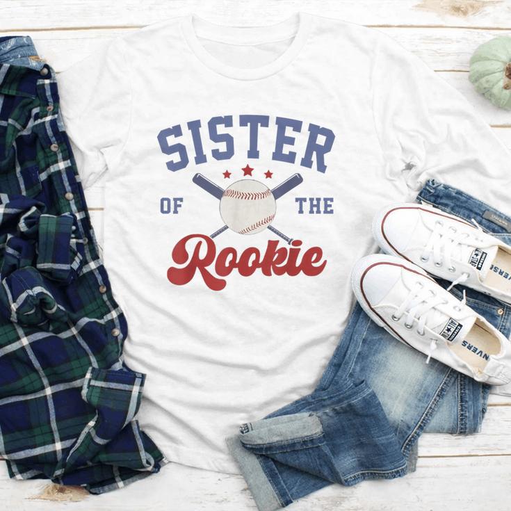 Sister Of Rookie 1st Birthday Baseball Boy Family Matching Youth Long Sleeve Tee