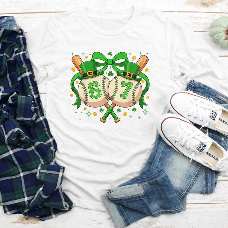 Six Seven 67 Meme Baseball Coquette Bow St Patrick's Day Youth Long Sleeve Tee Six Seven 67 Meme Baseball Coquette Bow St Patrick's Day Youth Long Sleeve Tee