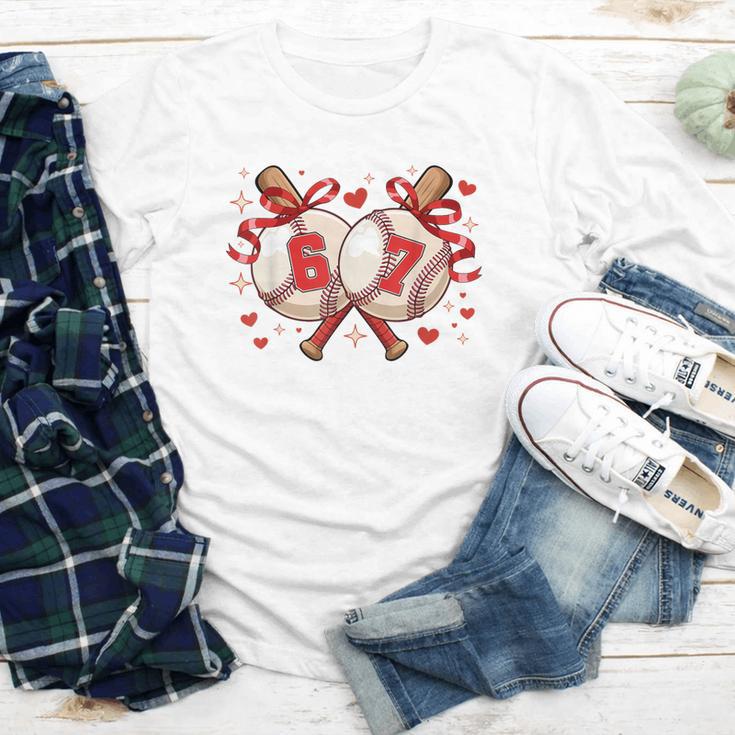Six Seven 67 Meme Baseball Coquette Bow Valentine Youth Long Sleeve Tee Six Seven 67 Meme Baseball Coquette Bow Valentine Youth Long Sleeve Tee