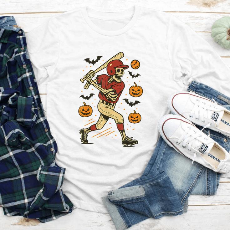 Skeleton Halloween Baseball Boys Men Kids Toddler Youth Long Sleeve Tee