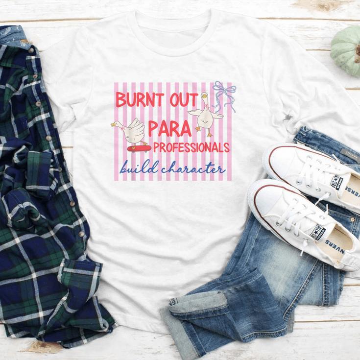 Striped Burnt Out Para Paraprofessional Back To School Youth Long Sleeve Tee