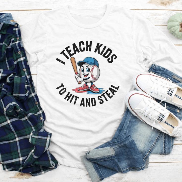 I Teach Kids To Hit And Steal Baseball Softball Coach Youth Long Sleeve Tee I Teach Kids To Hit And Steal Baseball Softball Coach Youth Long Sleeve Tee