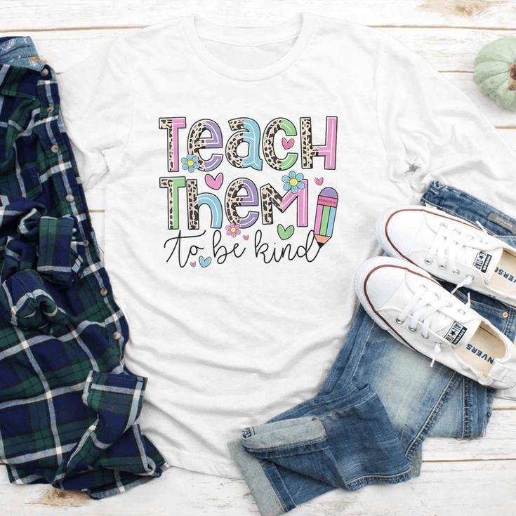 Teach Them To Be Kind Leopard Kindergarten Back To School Youth Long Sleeve Tee Teach Them To Be Kind Leopard Kindergarten Back To School Youth Long Sleeve Tee