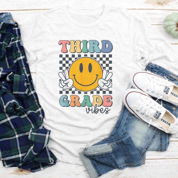 Third Grade Vibes Retro Smile Back To School 3rd Grade Team Youth Long Sleeve Tee
