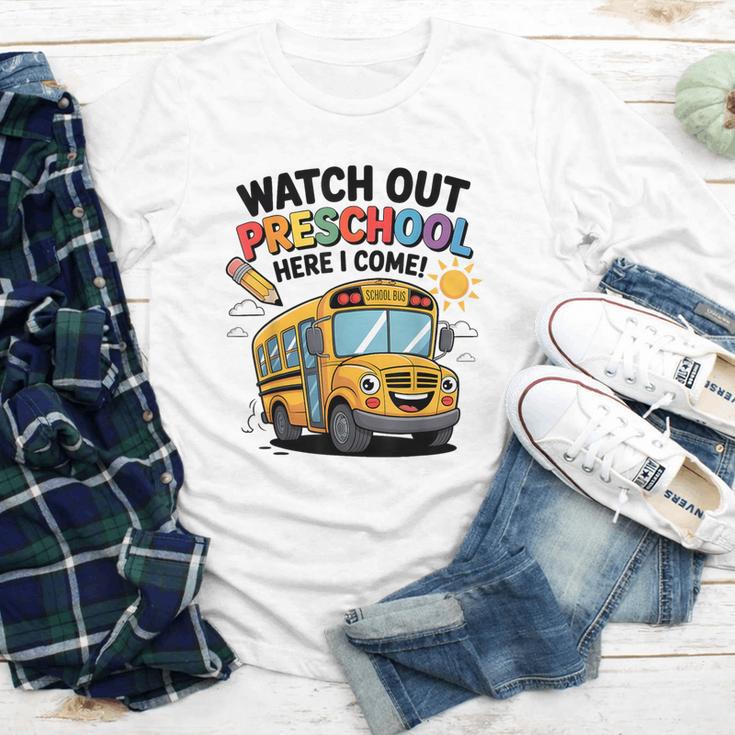 Watch Out Preschool Here I Come Preschool Back To School Youth Long Sleeve Tee Watch Out Preschool Here I Come Preschool Back To School Youth Long Sleeve Tee