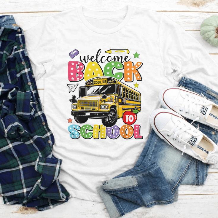 Welcome Back To School Bus Happy First Day Of School Student Youth Long Sleeve Tee Welcome Back To School Bus Happy First Day Of School Student Youth Long Sleeve Tee