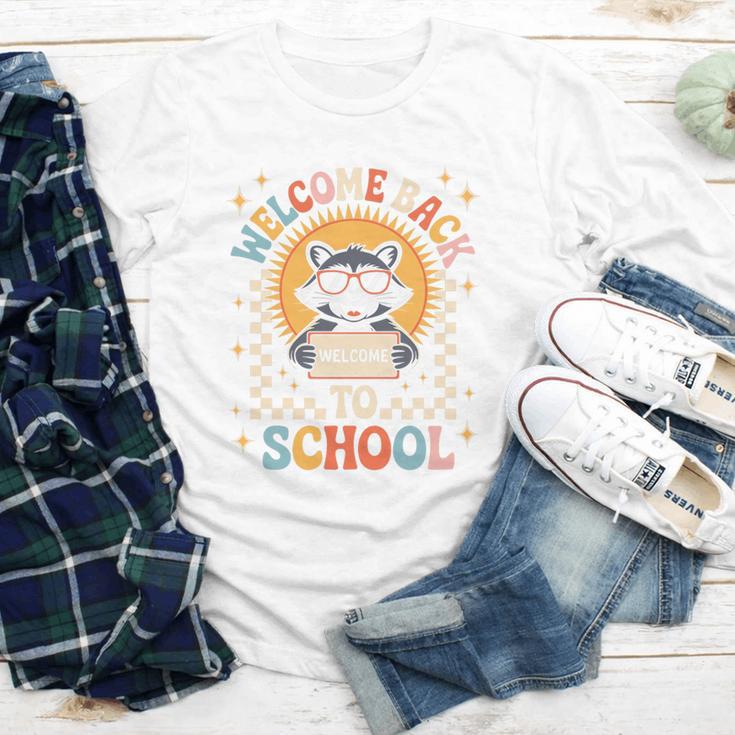 Welcome Back To School Raccoon First Day Of School Checkered Premium Tri-Blend Youth Long Sleeve Tee Welcome Back To School Raccoon First Day Of School Checkered Premium Tri-Blend Youth Long Sleeve Tee
