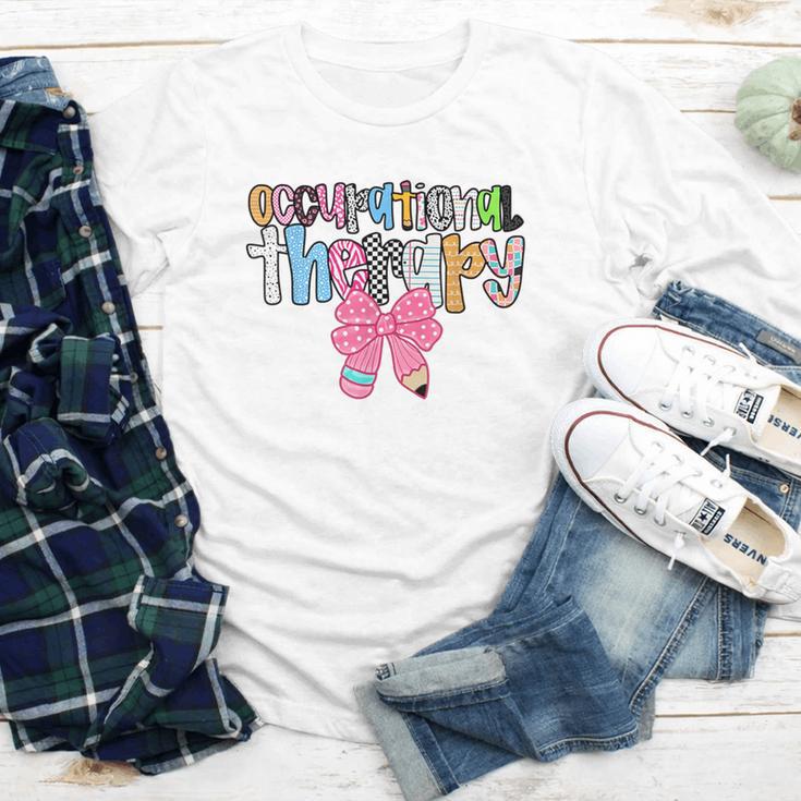 Women Occupational Therapy OT Pencil Bow Back To School COTA Youth Long Sleeve Tee