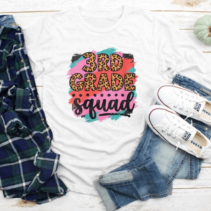 Women's Third 3rd Grade Squad Back To School Animal Print Girl Tee Youth Long Sleeve Tee