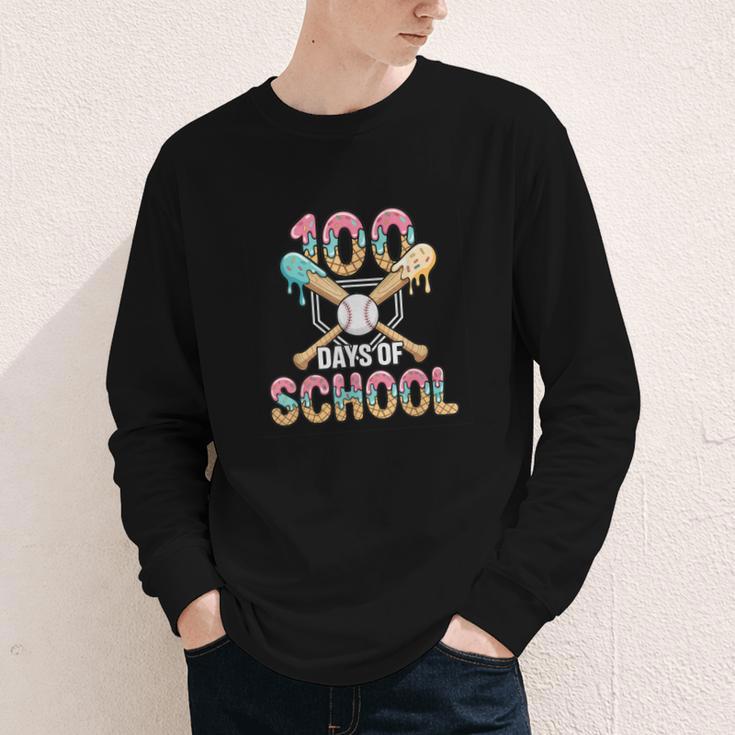 100 Days Of School Baseball 100th Day Of School Youth Long Sleeve Tee 100 Days Of School Baseball 100th Day Of School Youth Long Sleeve Tee