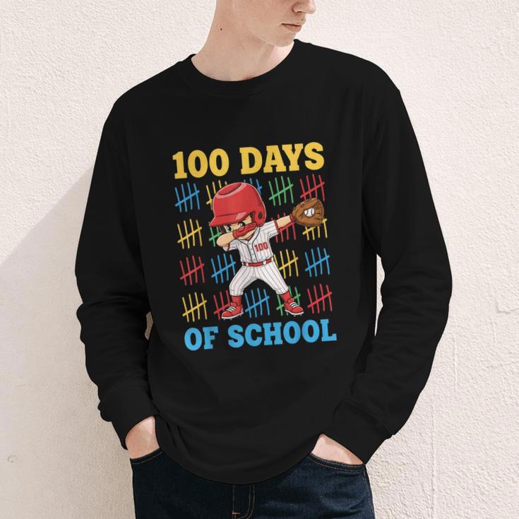 100 Days Of School Baseball Bat 100th Day Of School Boys Youth Long Sleeve Tee 100 Days Of School Baseball Bat 100th Day Of School Boys Youth Long Sleeve Tee