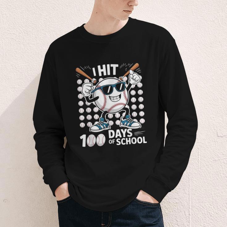 100 Days Of School Baseball Bat 100th Day Of School Youth Long Sleeve Tee 100 Days Of School Baseball Bat 100th Day Of School Youth Long Sleeve Tee