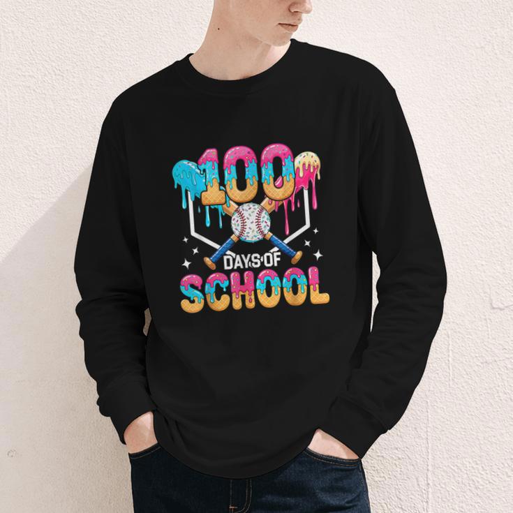 100 Days Of School Baseball Boys Kids 100th Day Of School Youth Long Sleeve Tee 100 Days Of School Baseball Boys Kids 100th Day Of School Youth Long Sleeve Tee