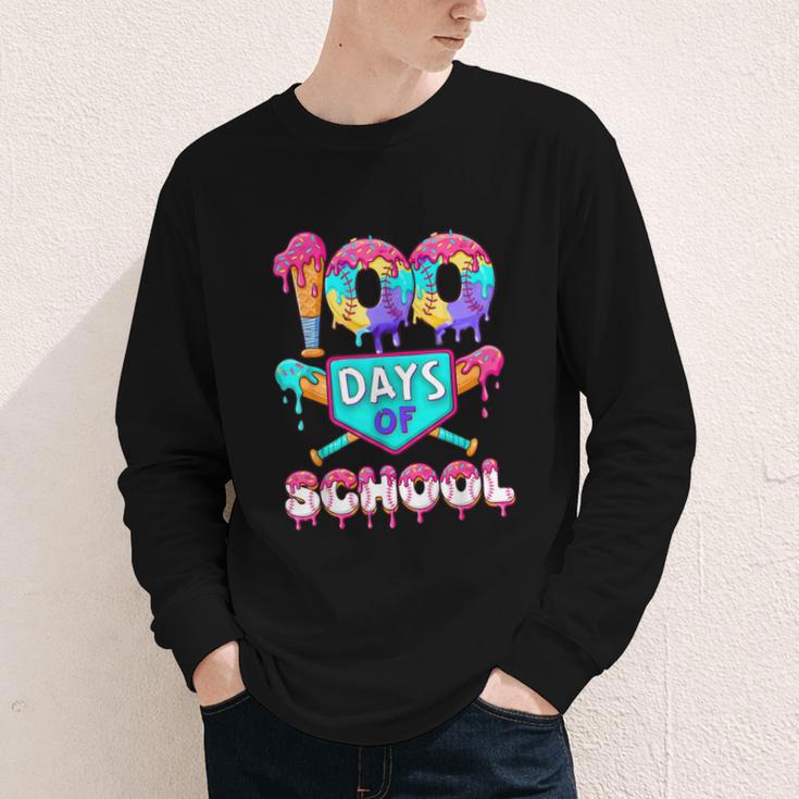 100 Days Of School Baseball Boys Kids Youth Long Sleeve Tee 100 Days Of School Baseball Boys Kids Youth Long Sleeve Tee