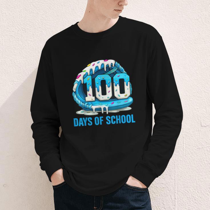100 Days Of School Baseball Drip Ice Cream Kid Boy 100th Day Youth Long Sleeve Tee 100 Days Of School Baseball Drip Ice Cream Kid Boy 100th Day Youth Long Sleeve Tee