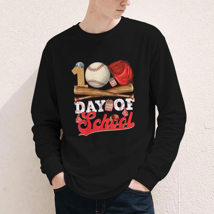 100 Days Of School Baseball Player Sports Game Teacher Kid Youth Long Sleeve Tee 100 Days Of School Baseball Player Sports Game Teacher Kid Youth Long Sleeve Tee