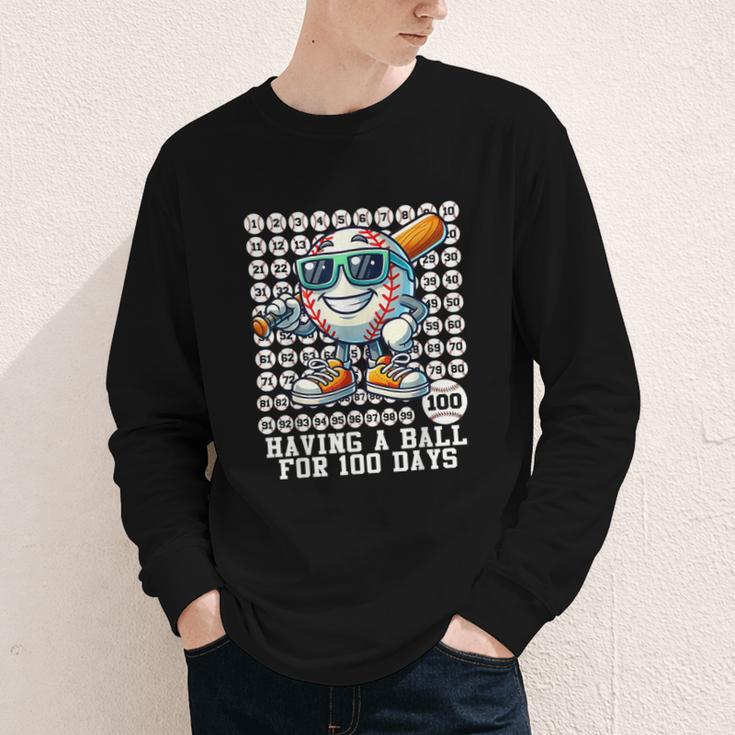 100 Days Of School Boys Baseball 100th Day Of School Kids Youth Long Sleeve Tee 100 Days Of School Boys Baseball 100th Day Of School Kids Youth Long Sleeve Tee
