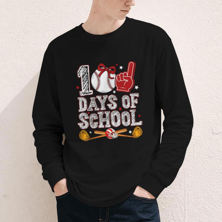 100 Days Of School Cute Bow Baseball Boy Girl Teacher Youth Long Sleeve Tee 100 Days Of School Cute Bow Baseball Boy Girl Teacher Youth Long Sleeve Tee